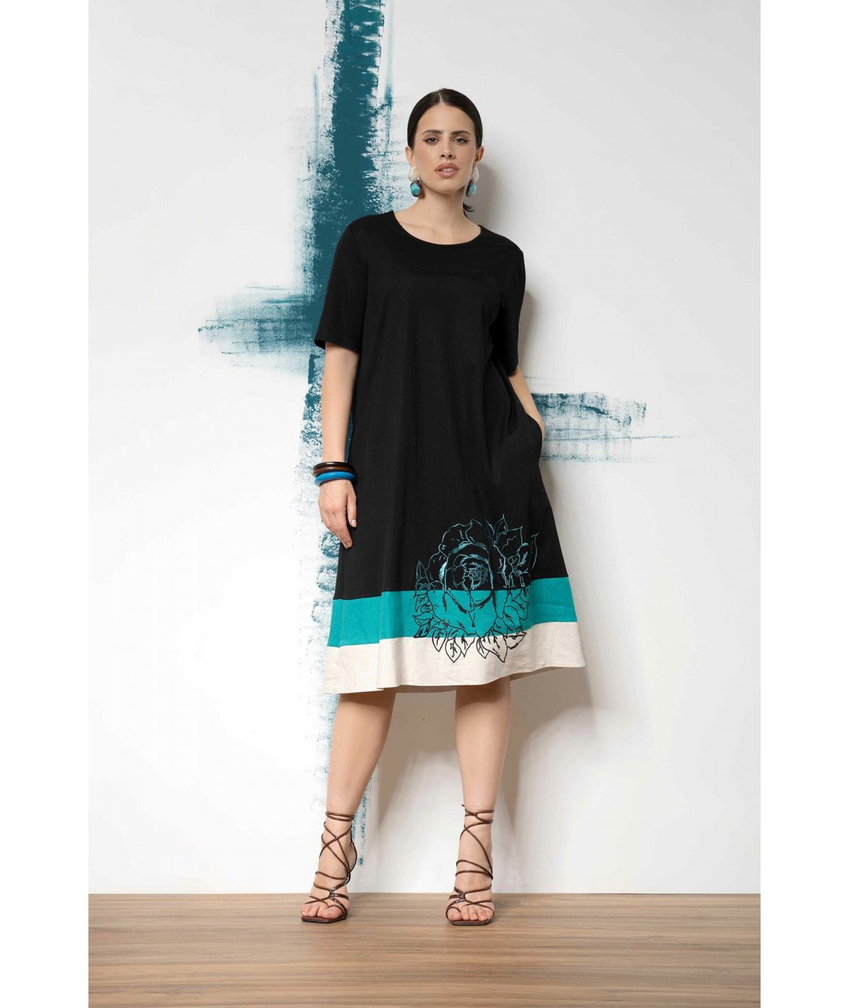 QUIIN21 . Vestito curvy da donna taglie comode