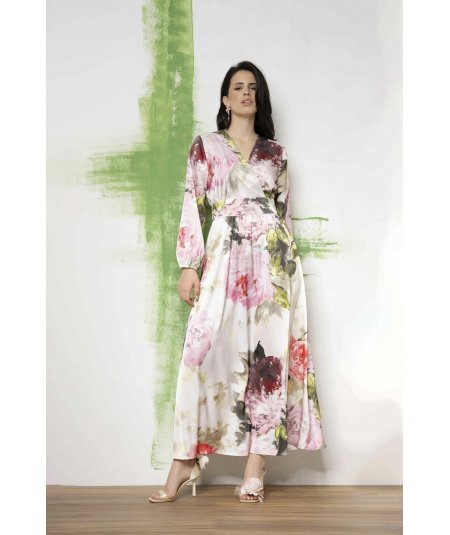 QUIIN21 . Vestito curvy lungo da donna taglie comode