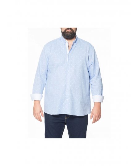 MAXFORT PRESTIGIO . P25581 Camiccia calibrata in lino da uomo taglie forti
